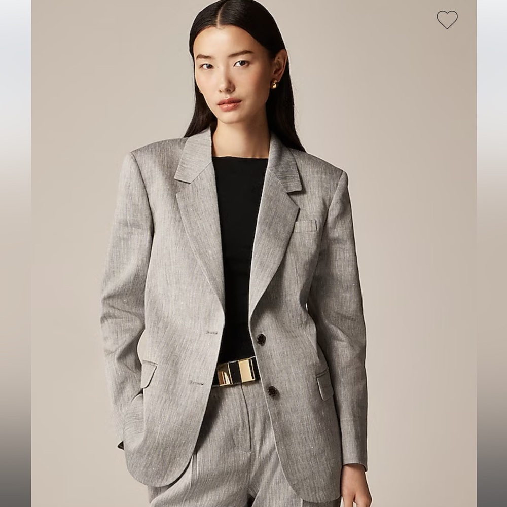 J. Crew Women's Linen Gray Blazer